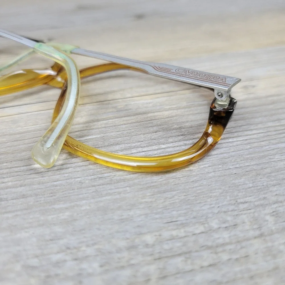 Vintage Carrera Eyeglasses Frames Mod 5554 10 Butterfly Amber Gradient Oversized